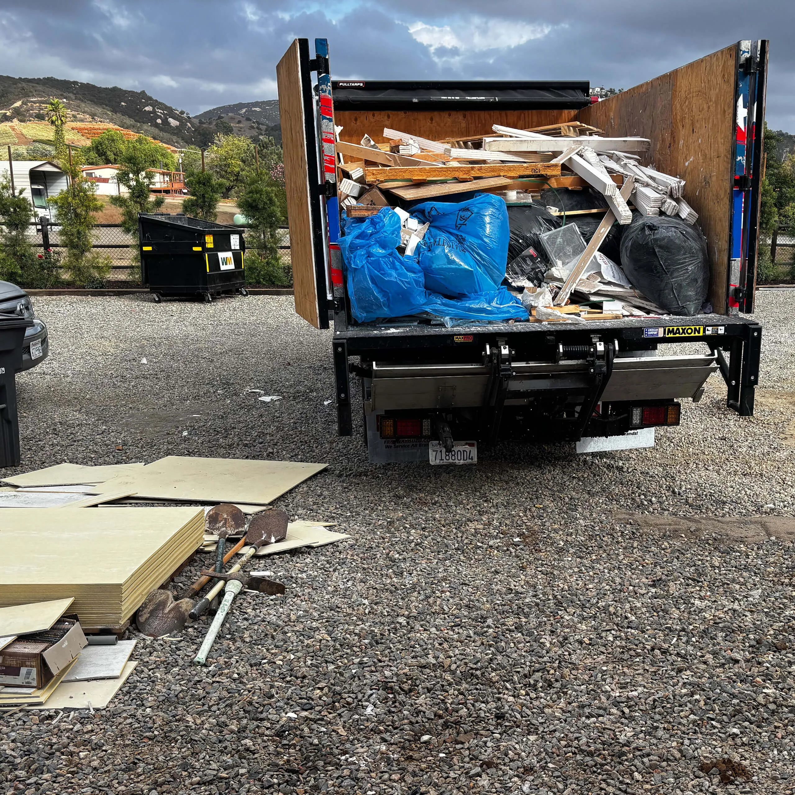 Construction debris removal in North County San Diego