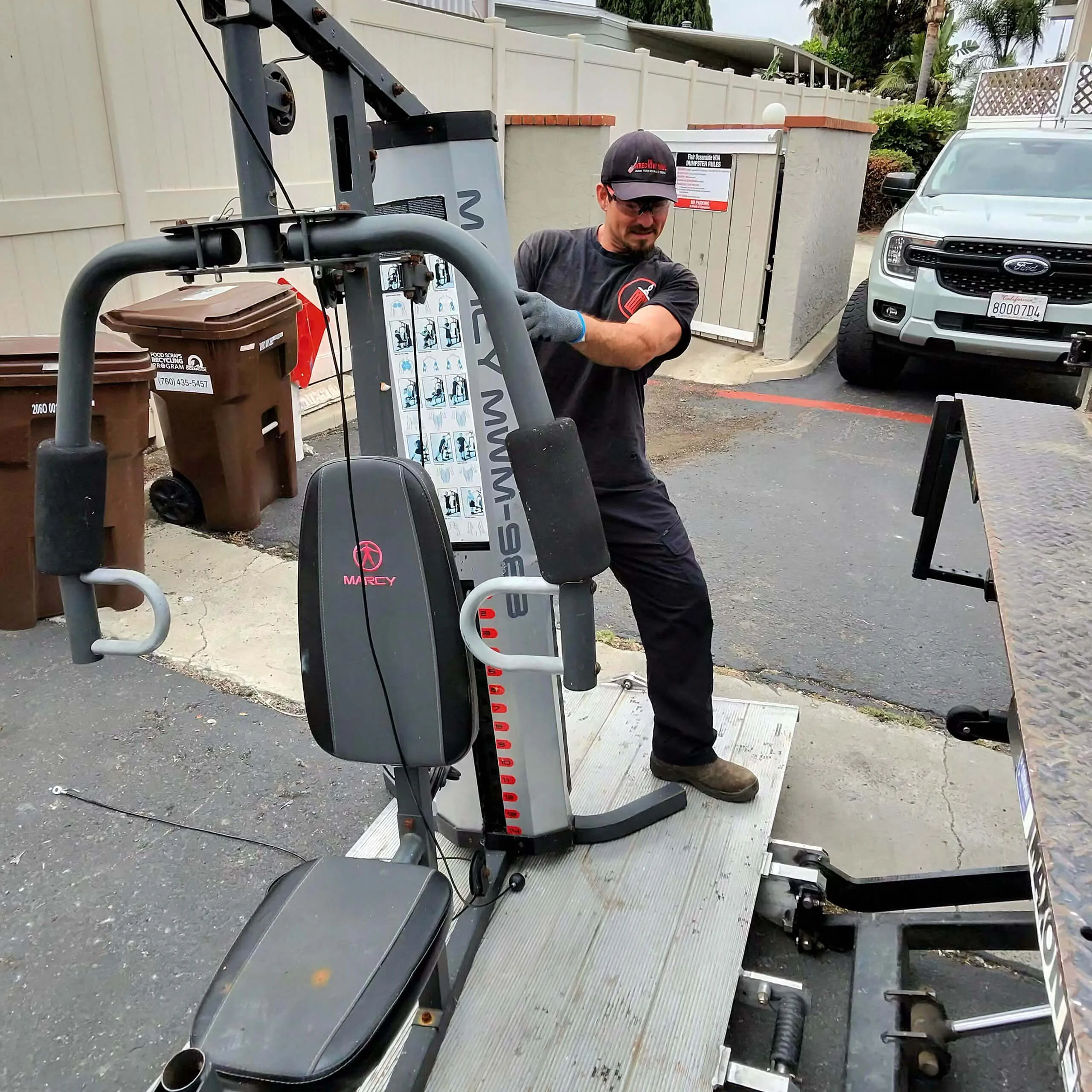 Exercise equipment junk removal and haul away